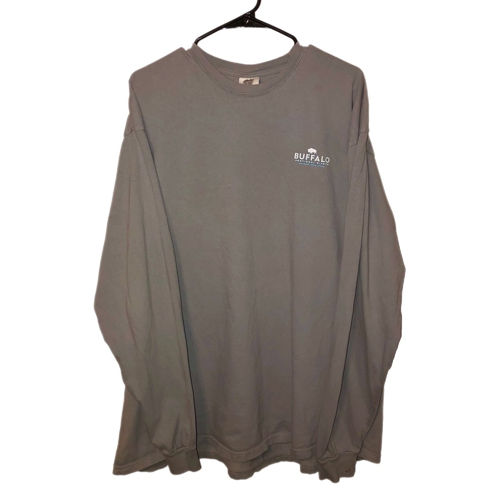 Houndstooth Clothing Company Grey Buffalo River Long Sleeve Comfort Colors Tee